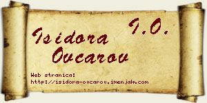 Isidora Ovčarov vizit kartica